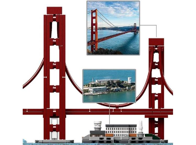 LEGO ARCHITECTURE SKYLINE SAN FRANCISCO CON ALCATRAZ, GOLDEN GATE Y MÁS - 4