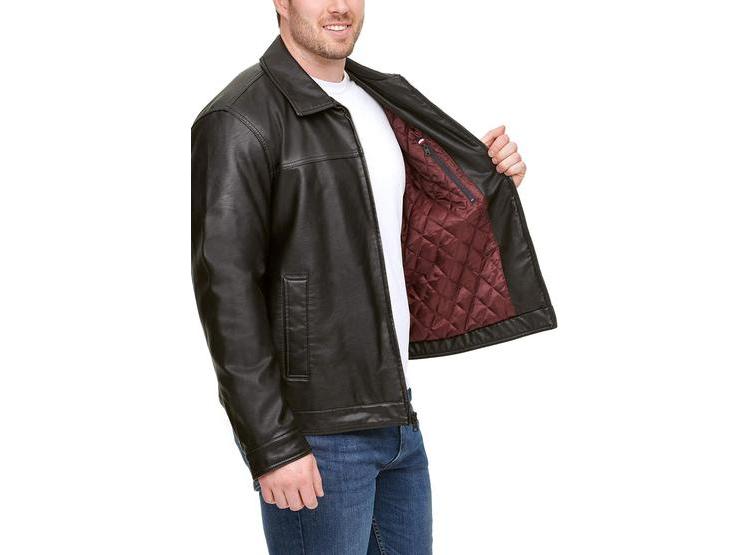 TOMMY HILFIGER CHAQUETA CLÁSICA DE PIEL SINTÉTICA PARA HOMBRE - 3