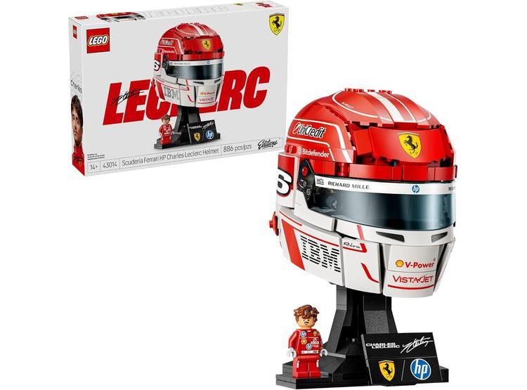 LEGO F1 CASCO CHARLES LECLERC - CONSTRUCCIÓN PARA ADOLESCENTES Y FANS DE LA FÓRMULA 1, INCLUYE MINIFIGURA Y SOPORTE - 1