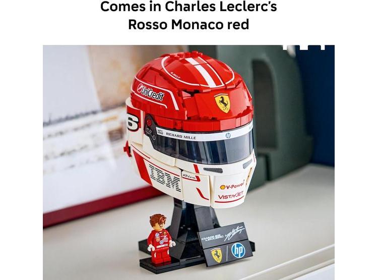 LEGO F1 CASCO CHARLES LECLERC - CONSTRUCCIÓN PARA ADOLESCENTES Y FANS DE LA FÓRMULA 1, INCLUYE MINIFIGURA Y SOPORTE - 2