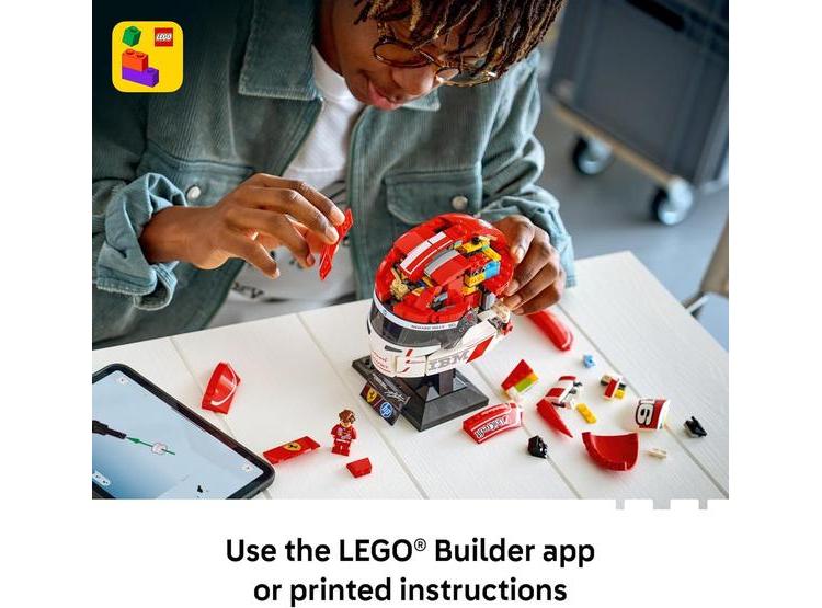 LEGO F1 CASCO CHARLES LECLERC - CONSTRUCCIÓN PARA ADOLESCENTES Y FANS DE LA FÓRMULA 1, INCLUYE MINIFIGURA Y SOPORTE - 5