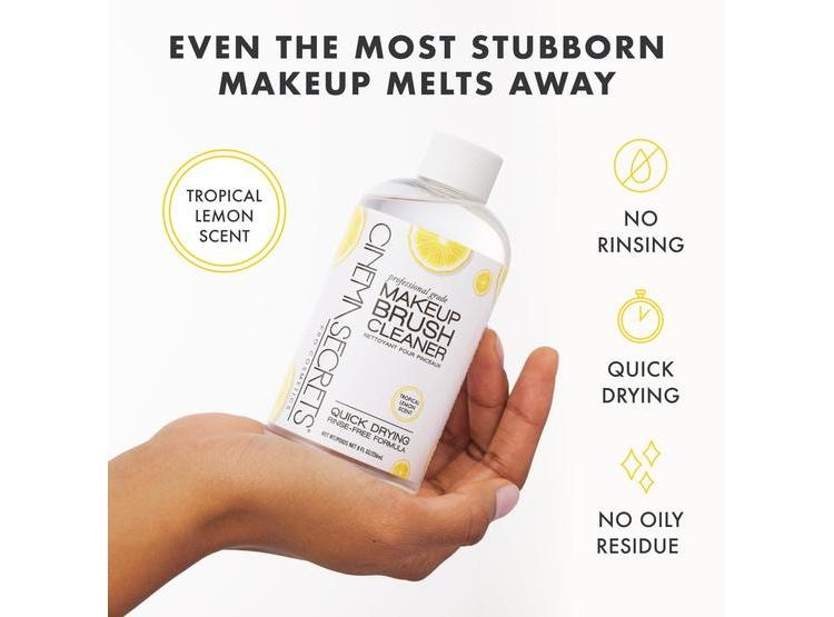 LIMPIADOR PROFESIONAL DE BROCHAS DE MAQUILLAJE CINEMA SECRETS, SECADO RÁPIDO, SIN ENJUAGUE, PARA MAQUILLAJE RESISTENTE - 2