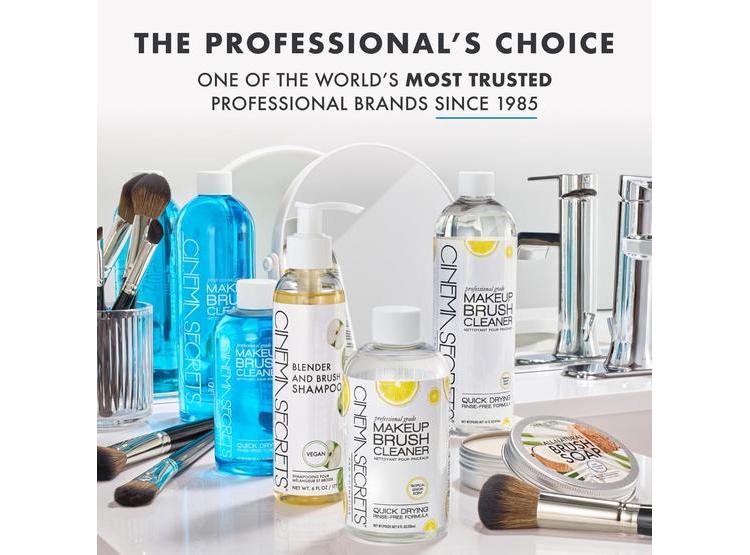 LIMPIADOR PROFESIONAL DE BROCHAS DE MAQUILLAJE CINEMA SECRETS, SECADO RÁPIDO, SIN ENJUAGUE, PARA MAQUILLAJE RESISTENTE - 7