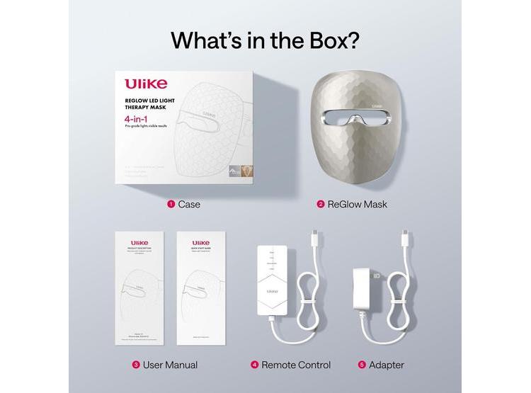 MÁSCARA LED ULIKE REGLOW PARA TERAPIA DE LUZ COMPLETA ANTIACNÉ, ANTIENVEJECIMIENTO, CON CONTROL REMOTO - 7