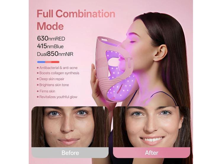 TERAPIA DE LUZ ROJA PROFESIONAL MASCARILLA LED 4D INALÁMBRICA GRAART - 4