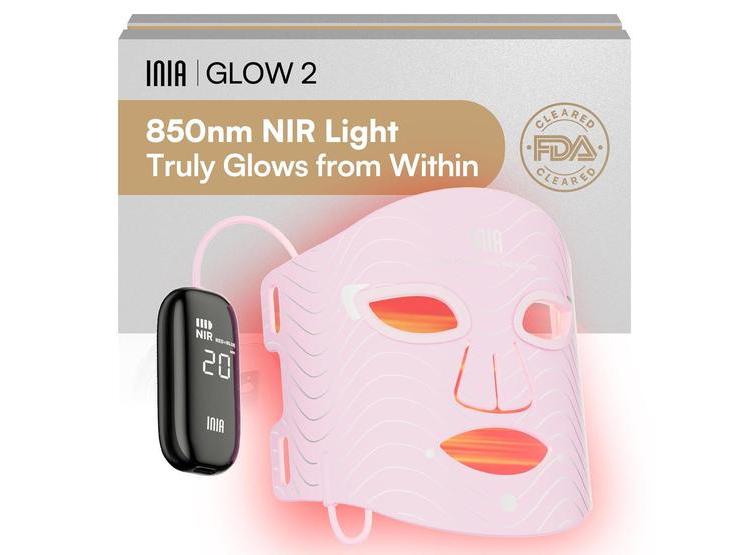 MÁSCARA DE TERAPIA DE LUZ ROJA INIA LED RECARGABLE CON 4 MODOS - 1
