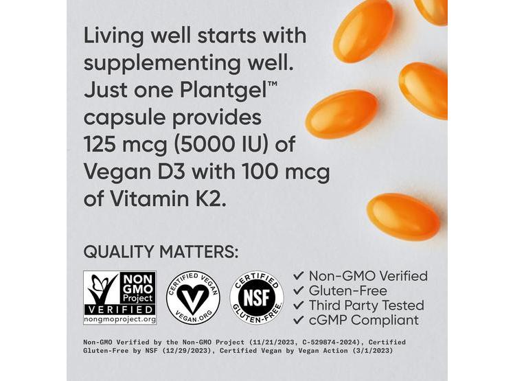 COMPLEMENTO VEGANO D3 + K2 CON ACEITE DE COCO, APOYA HUESOS FUERTES Y SALUD INMUNE - 3