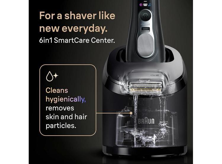 AFEITADORA BRAUN SERIES 9 PRO+ CON CENTRO SMARTCARE, PRO SENSOADAPT PARA USO HÚMEDO Y SECO, COLOR NEGRO - 5