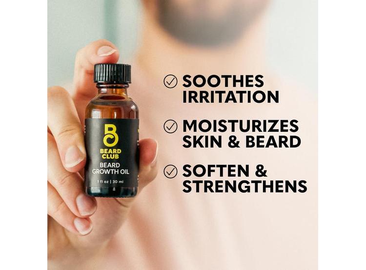 KIT THE BEARD CLUB PARA CRECIMIENTO DE BARBA: INCLUYE RODILLO, ACEITE, VITAMINAS, SPRAY, CHAMPÚ, CEPILLO. REGALO IDEAL - 3