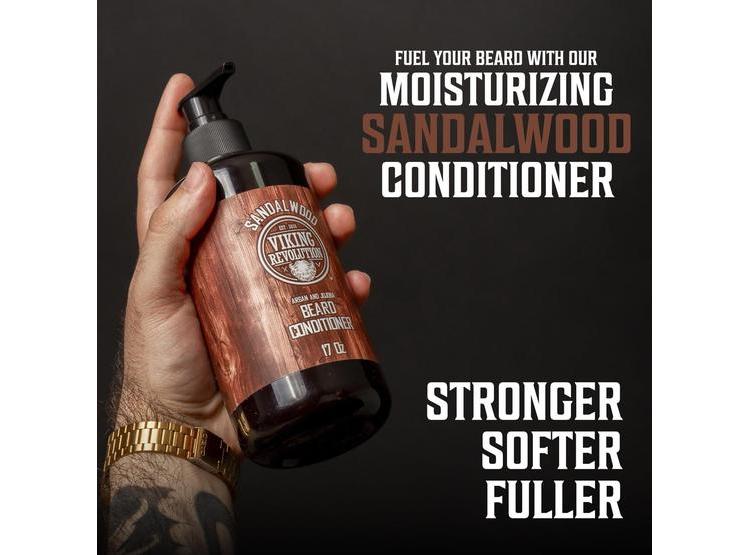 KIT DE CUIDADO PARA BARBA CON ACEITES DE ARGÁN Y JOJOBA, AROMA A SÁNDALO NATURAL - 3