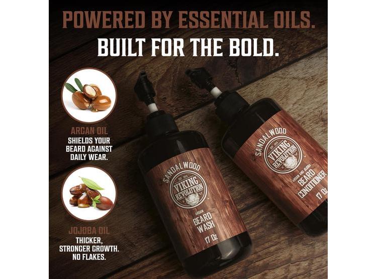 KIT DE CUIDADO PARA BARBA CON ACEITES DE ARGÁN Y JOJOBA, AROMA A SÁNDALO NATURAL - 4