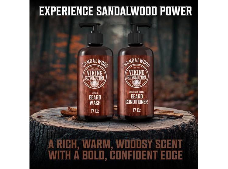 KIT DE CUIDADO PARA BARBA CON ACEITES DE ARGÁN Y JOJOBA, AROMA A SÁNDALO NATURAL - 6