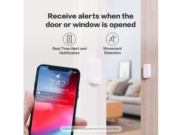 PAQUETE DE 3 SENSORES ZIGBEE AQARA PARA PUERTA Y VENTANA, AUTOMATIZACIÓN DEL HOGAR Y SEGURIDAD INFANTIL - 5