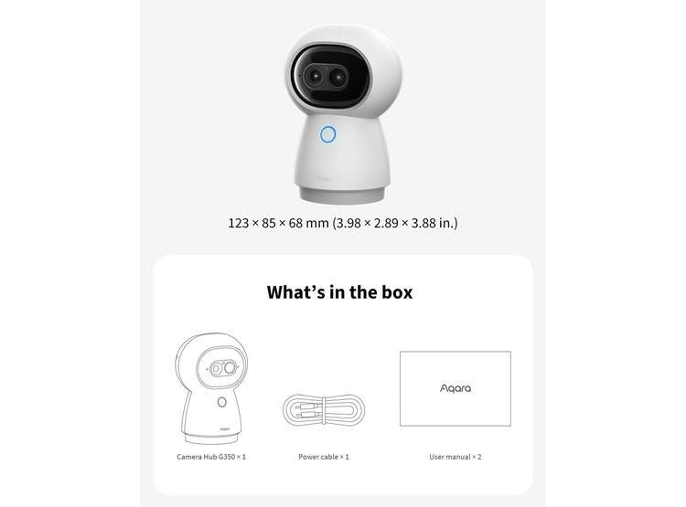 AQARA HUB CÁMARA 4K UHD G350, SEGURIDAD INTERIOR, ZOOM 9X, AI, HOMEKIT - 6