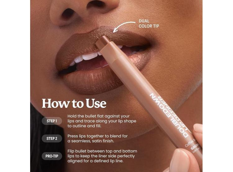 SACHEU DOUBLEDOWN LIP DEFINER: DELINEADOR Y BÁLSAMO LABIAL 2 EN 1 CON COLOR SATINADO Y ACEITES NUTRITIVOS - 4