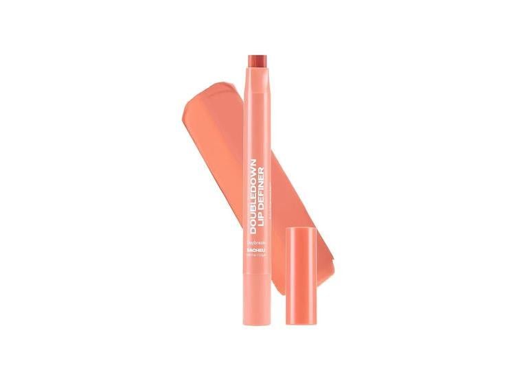 LIP DEFINER 2-EN-1 SACHEU: BÁLSAMO Y DELINEADOR COREANO CON COLOR CREMA SATURADO - 1