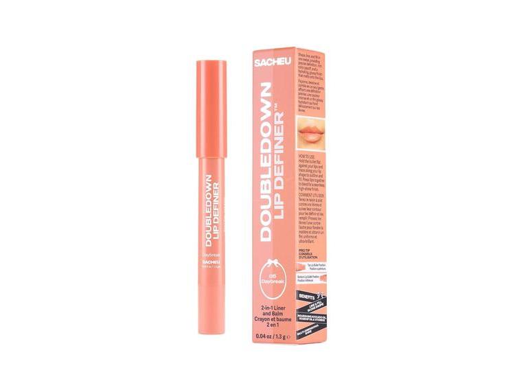 LIP DEFINER 2-EN-1 SACHEU: BÁLSAMO Y DELINEADOR COREANO CON COLOR CREMA SATURADO - 10