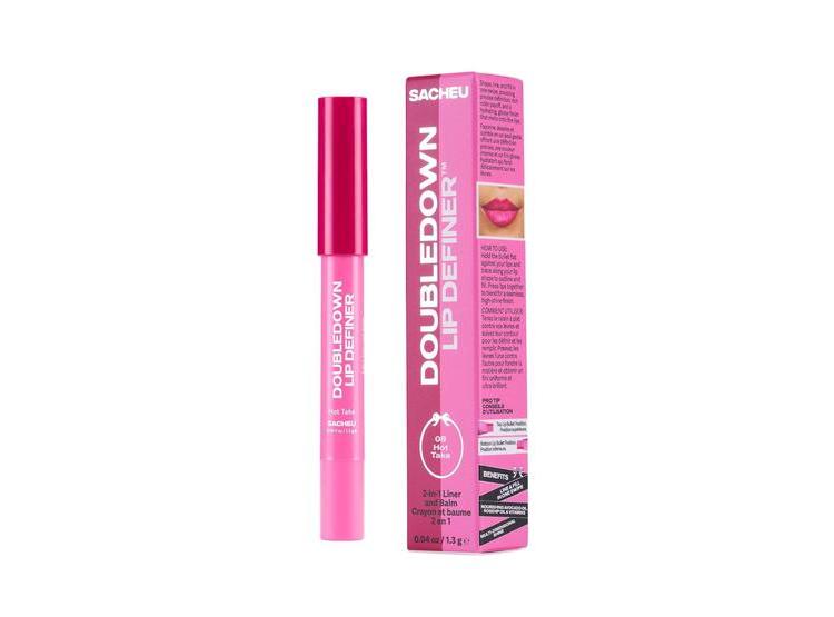 LIPSTICK SACHEU DOUBLEDOWN 2 EN 1 DELINEADOR Y BÁLSAMO - HOT TAKE - 10