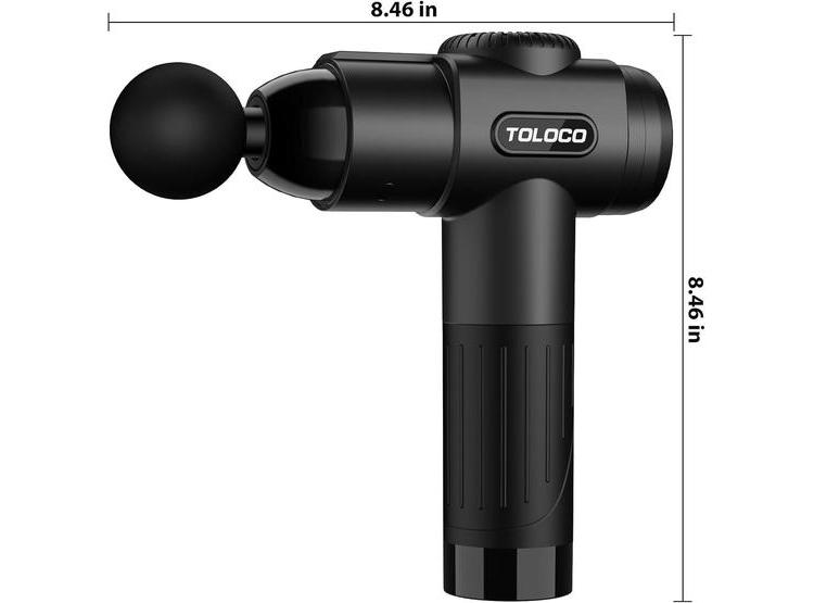 PISTOLA DE MASAJES TOLOCO T11 PRO PARA TEJIDO PROFUNDO CON MOTOR SILENCIOSO Y CABEZALES INTERCAMBIABLES - 8
