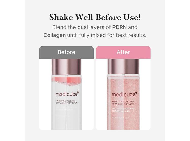 SUERO GLOW JELLY MIST MEDICUBE CON TEXTURA DUAL, NIACINAMIDA Y COLÁGENO PARA HIDRATACIÓN Y LUMINOSIDAD - 5