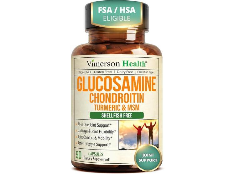 VIMERSON HEALTH GLUCOSAMINA CONDROITINA MSM - SUPLEMENTO ARTICULAR NATURAL PARA DOLOR ARTICULAR - 1
