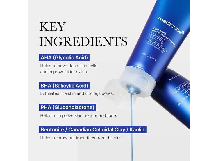 MEDICUBE MÁSCARA FACIAL COREANA DE BARRO AHA, BHA, PHA ENFRIAMIENTO, 100ML - 2