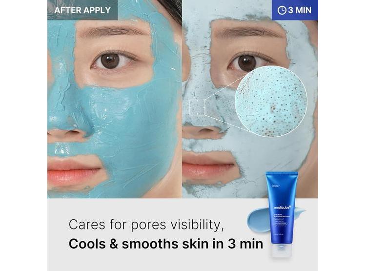 MEDICUBE MÁSCARA FACIAL COREANA DE BARRO AHA, BHA, PHA ENFRIAMIENTO, 100ML - 3