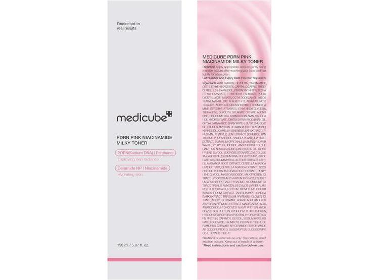 MEDICUBE PDRN TÓNICO ROSA NIACINAMIDA PEPTIDO HIDRATANTE 150ML CUIDADO COREANO - 6