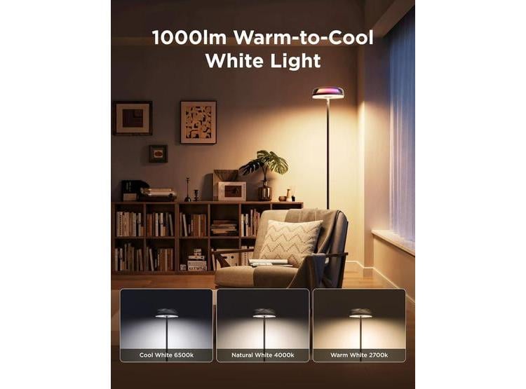 LÁMPARA DE PIE GOVEE UPLIGHTER CON PROYECTOR RGBIC PARA SALA Y DORMITORIO, COMPATIBLE CON ALEXA Y MATTER - 2