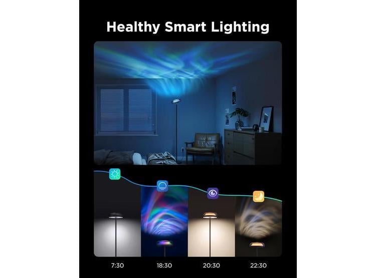 LÁMPARA DE PIE GOVEE UPLIGHTER CON PROYECTOR RGBIC PARA SALA Y DORMITORIO, COMPATIBLE CON ALEXA Y MATTER - 5