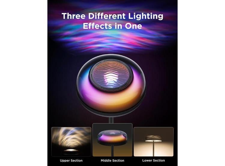 LÁMPARA DE PIE GOVEE UPLIGHTER CON PROYECTOR RGBIC PARA SALA Y DORMITORIO, COMPATIBLE CON ALEXA Y MATTER - 7