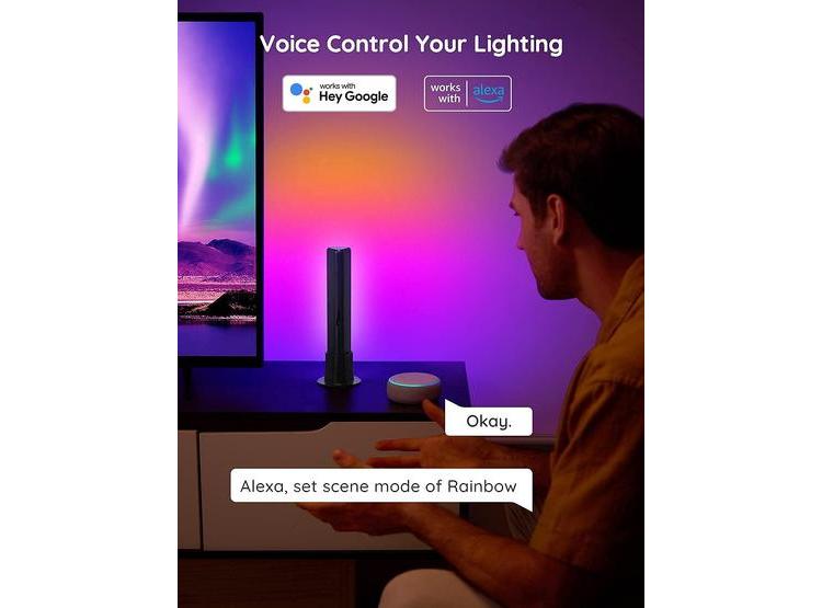 BARRAS DE LUZ LED INTELIGENTES GOVEE CON ALEXA, RETROILUMINACIÓN RGBICWW PARA JUEGOS, TV Y DECORACIÓN, NEGRAS - 3