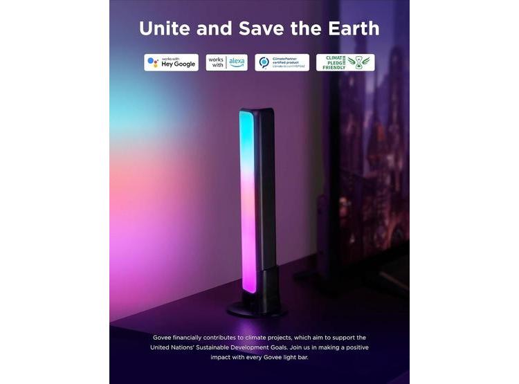 BARRAS DE LUZ LED INTELIGENTES GOVEE CON ALEXA, RETROILUMINACIÓN RGBICWW PARA JUEGOS, TV Y DECORACIÓN, NEGRAS - 4