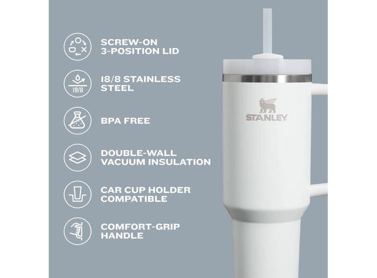 STANLEY QUENCHER H2.0 VASO DE ACERO INOXIDABLE CON ASA, PAJILLA Y TAPA FLOWSTATE GIRATORIA DE 3 POSICIONES SIN BPA - 5
