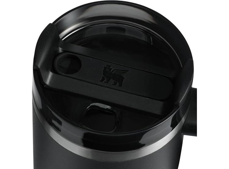 STANLEY QUENCHER H2.0: VASO CON MANGO, POPOTE Y TAPA DE 3 POSICIONES, ACERO INOXIDABLE NEGRO, APTO PORTAVASOS - 2