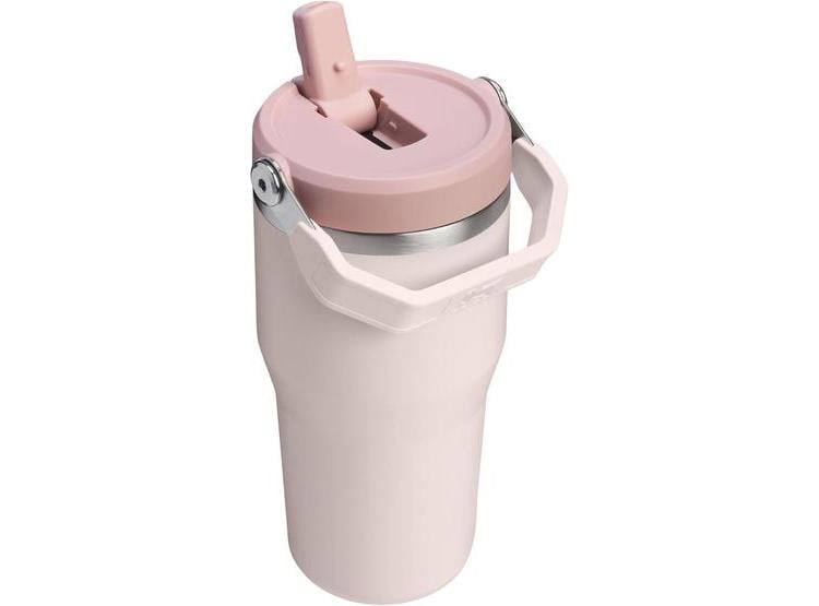 VASO TÉRMICO STANLEY ICEFLOW 2.0 CON LID DE GIRO, ACERO INOXIDABLE, POPOTE PLEGABLE, SIN BPA, CUARZO ROSA - 2