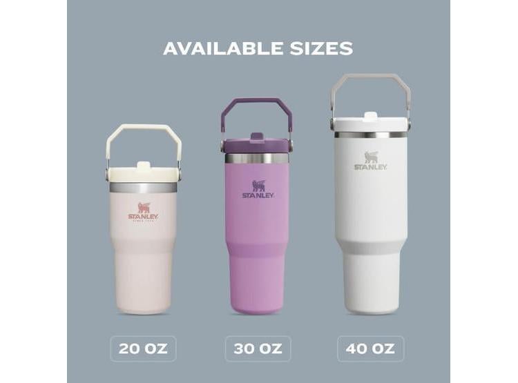 VASO TÉRMICO STANLEY ICEFLOW 2.0 CON LID DE GIRO, ACERO INOXIDABLE, POPOTE PLEGABLE, SIN BPA, CUARZO ROSA - 6