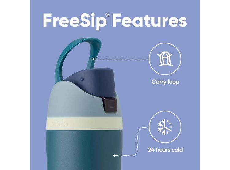 OWALA FREESIP BOTELLA DE AGUA DE ACERO INOXIDABLE AISLADA, PAJITA INTEGRADA, SIN BPA. IDEAL PARA VIAJES Y DEPORTES - 4