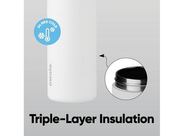 OWALA FREESIP BOTELLA DEPORTIVA ACERO INOXIDABLE CON POPOTE Y TAPA SEGURA LIBRE DE BPA PARA VIAJES - 4