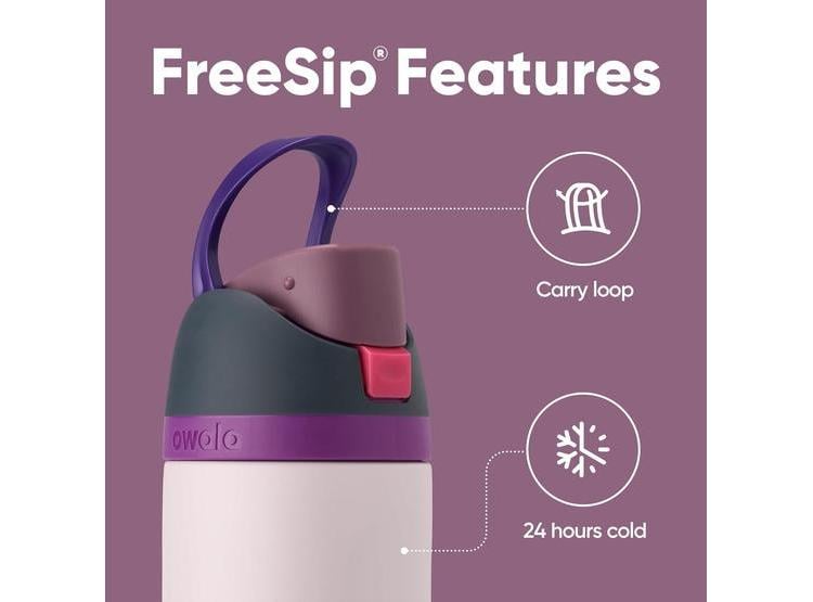 BOTELLA DE AGUA DE ACERO INOXIDABLE OWALA FREESIP, CON POPOTE, IDEAL PARA DEPORTES, VIAJES Y USO DIARIO, SIN BPA - 2