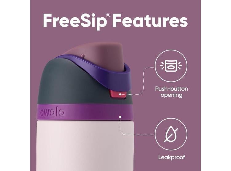 BOTELLA DE AGUA DE ACERO INOXIDABLE OWALA FREESIP, CON POPOTE, IDEAL PARA DEPORTES, VIAJES Y USO DIARIO, SIN BPA - 3