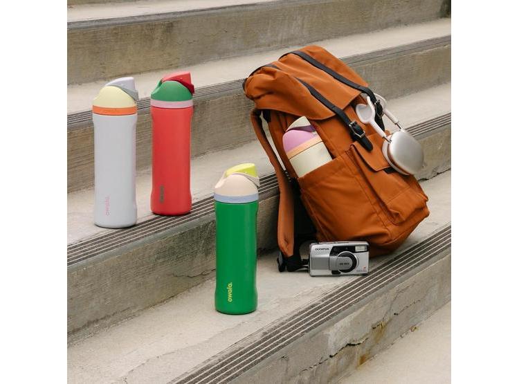 BOTELLA DE AGUA DE ACERO INOXIDABLE OWALA FREESIP, CON POPOTE, IDEAL PARA DEPORTES, VIAJES Y USO DIARIO, SIN BPA - 5