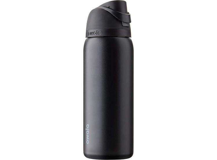 BOTELLA OWALA FREESIP AISLADA DE ACERO INOXIDABLE CON PAJITA, IDEAL VIAJES Y DEPORTES, MUY OSCURA - 1
