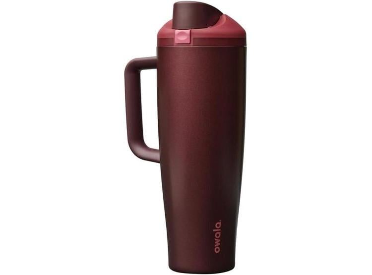 OWALA FREESIP TUMBLER: BOTELLA DE AGUA AISLADA DE ACERO INOXIDABLE CON PAJITA Y ASA LATERAL, IDEAL PARA VIAJES Y DEPORTES - 1