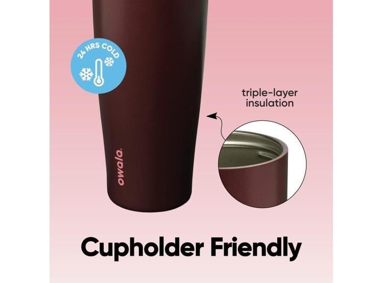 OWALA FREESIP TUMBLER: BOTELLA DE AGUA AISLADA DE ACERO INOXIDABLE CON PAJITA Y ASA LATERAL, IDEAL PARA VIAJES Y DEPORTES - 3