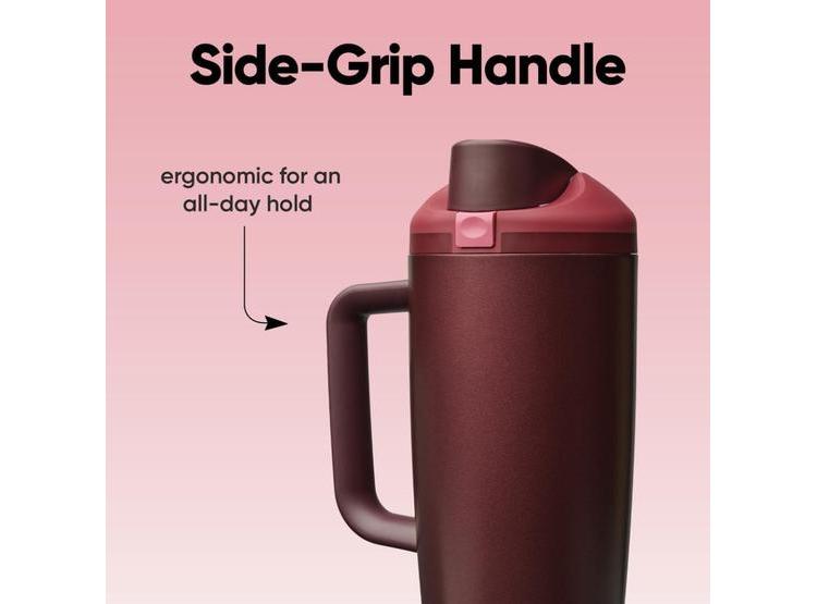 OWALA FREESIP TUMBLER: BOTELLA DE AGUA AISLADA DE ACERO INOXIDABLE CON PAJITA Y ASA LATERAL, IDEAL PARA VIAJES Y DEPORTES - 4