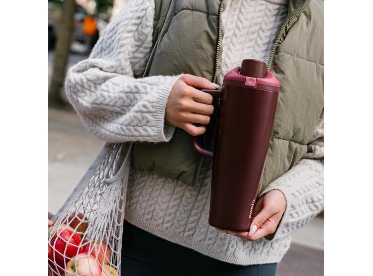 OWALA FREESIP TUMBLER: BOTELLA DE AGUA AISLADA DE ACERO INOXIDABLE CON PAJITA Y ASA LATERAL, IDEAL PARA VIAJES Y DEPORTES - 6