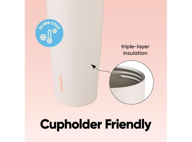 OWALA FREESIP TUMBLER DE ACERO INOXIDABLE CON BOQUILLA 2-EN-1, TAPA DE BOTÓN Y CONSERVACIÓN DE FRÍO POR 24 HORAS - 3