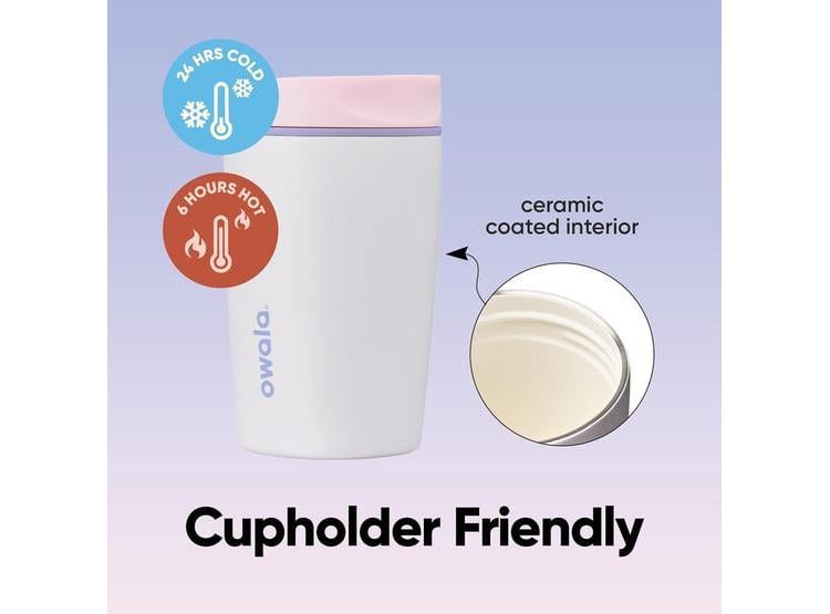 VASO DE CAFÉ OWALA DE ACERO INOXIDABLE CON REVESTIMIENTO CERÁMICO, REUTILIZABLE Y LIBRE DE BPA, SIN SABOR METÁLICO - 3