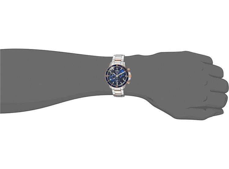 RELOJ BULOVA MARINE STAR DE ACERO INOXIDABLE CON CRONÓGRAFO DE CUARZO, DETALLES EN ORO ROSA, ESFERA AZUL - 5
